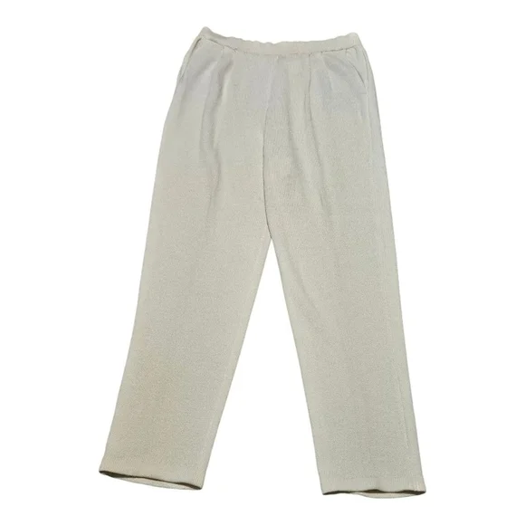 St. John Basics Cream Pants Size 10 - Picture 2 of 12
